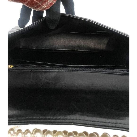 CHANEL Black Pearl Chain Shoulder Bag A-A6102 - Picture 7 of 10